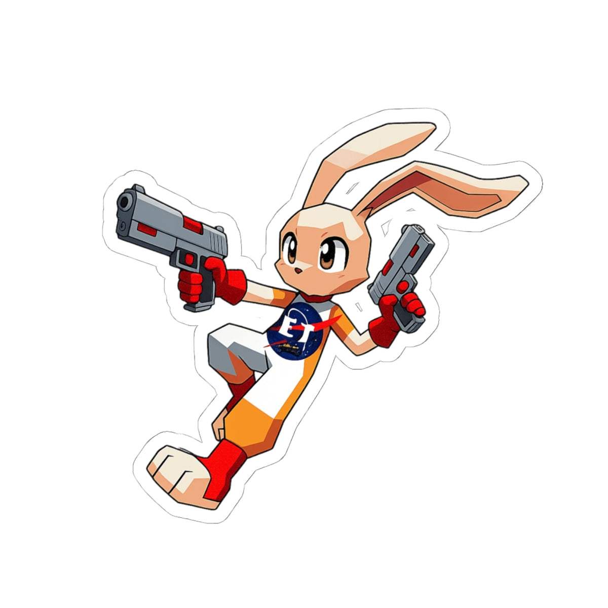 Enzo the Rabbit Kiss-Cut Sticker – Electronic Treasure Mascot Sticker