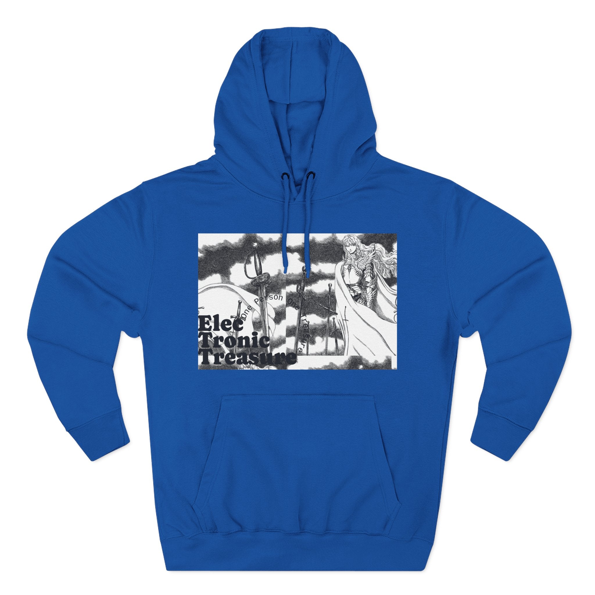 Griffith-Themed Fleece Hoodie — Electronic Treasure Graphic