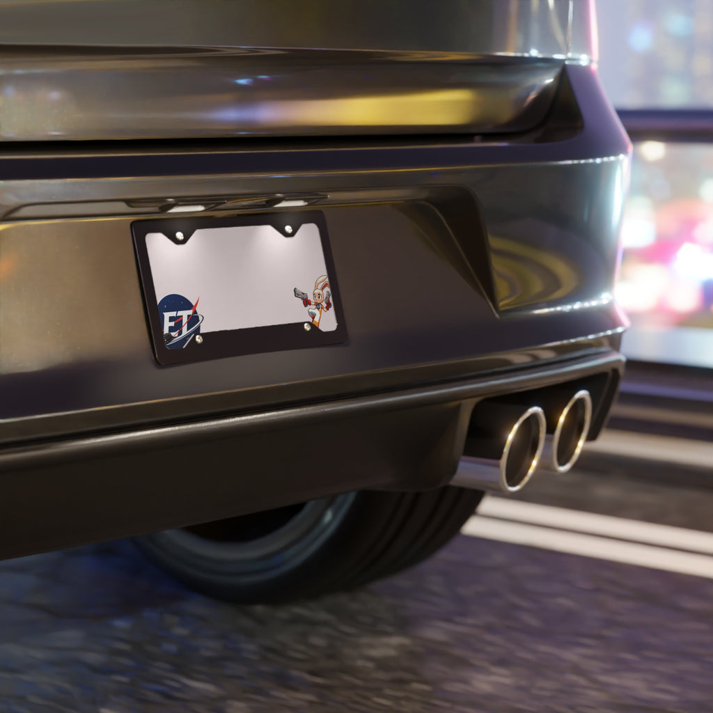 Custom Vanity License Plate – Electronic Treasure Logo & Enzo Mascot Design