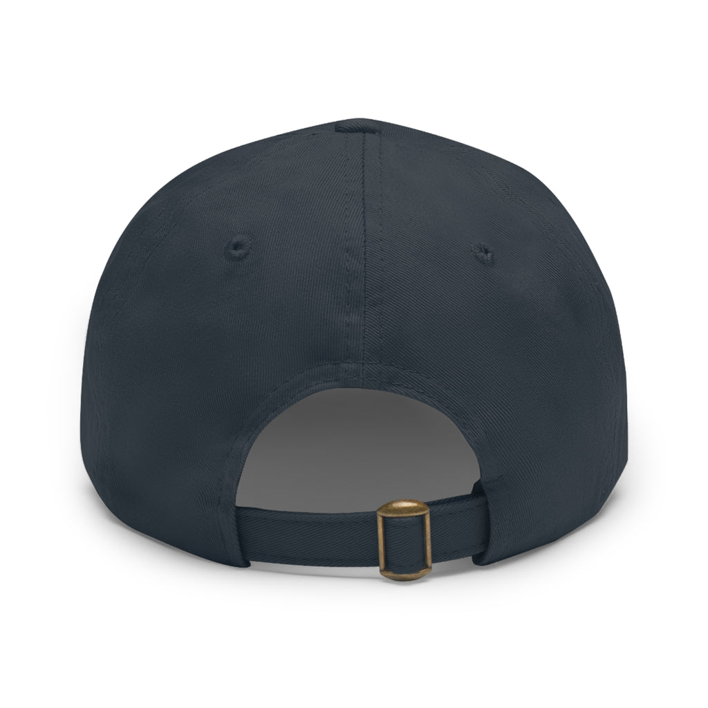 Electronic Treasure Dad Hat – Enzo Mascot Rectangular Leather Patch Cap