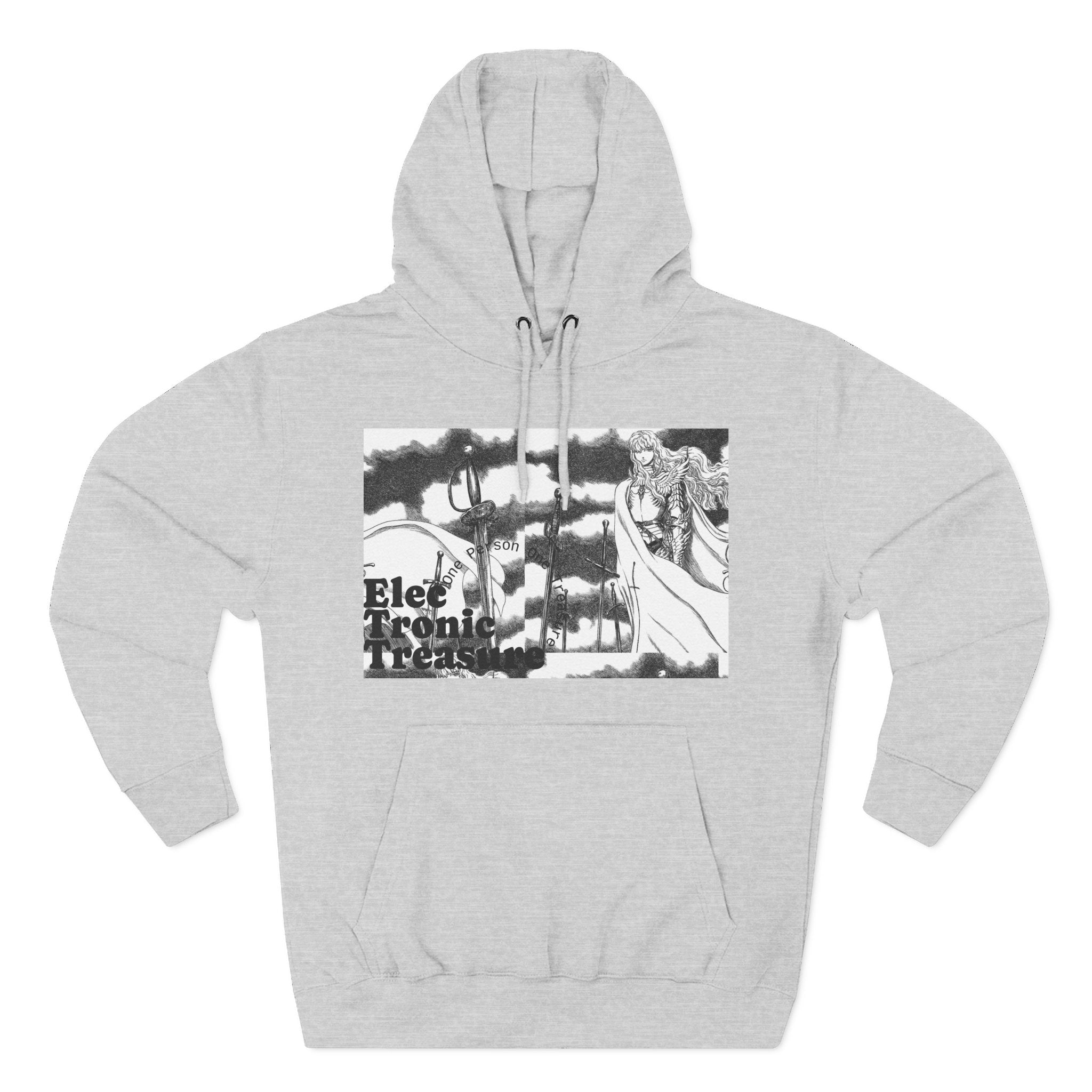 Griffith-Themed Fleece Hoodie — Electronic Treasure Graphic