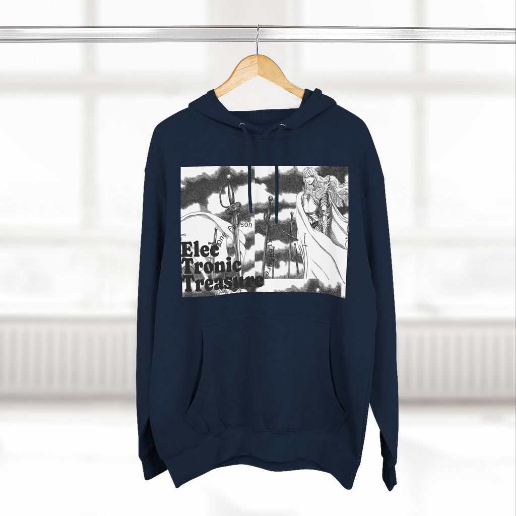 Griffith-Themed Fleece Hoodie — Electronic Treasure Graphic