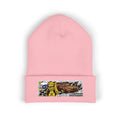 Yellow Haired Racer Embroidered Cuffed Beanie | Anime Racing Winter Hat | BMW Anime Streetwear Beanie | Vocaloid Car Club Knit Hat