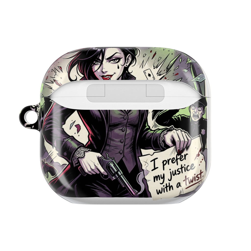 Noir Detective AirPod Case — "Shadow Wit" Femme Fatale Design