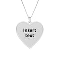 Heart Custom Text Pendant Necklace — Personalized Engraved Charm | Electronic Treasure