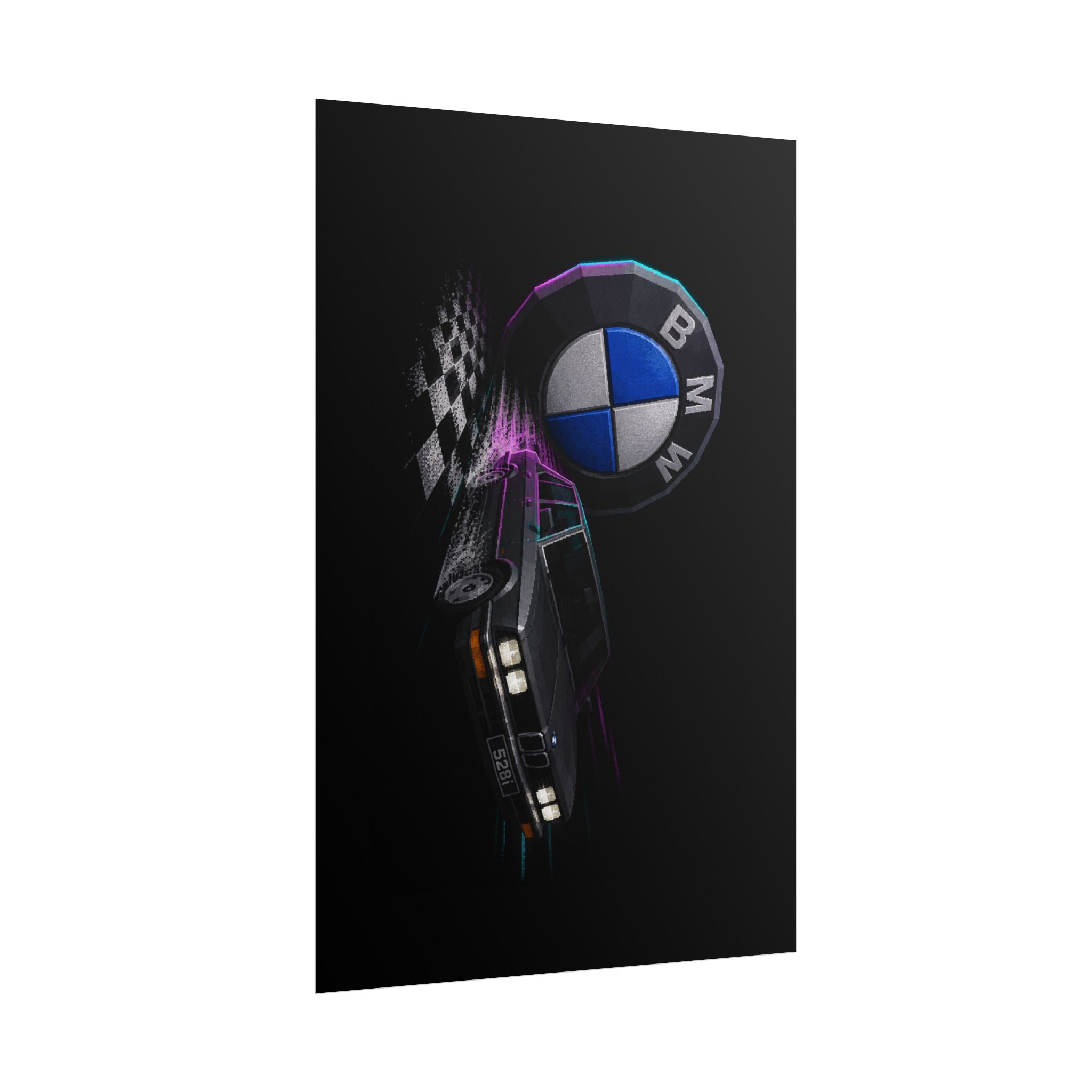 BMW Neon Drift Poster