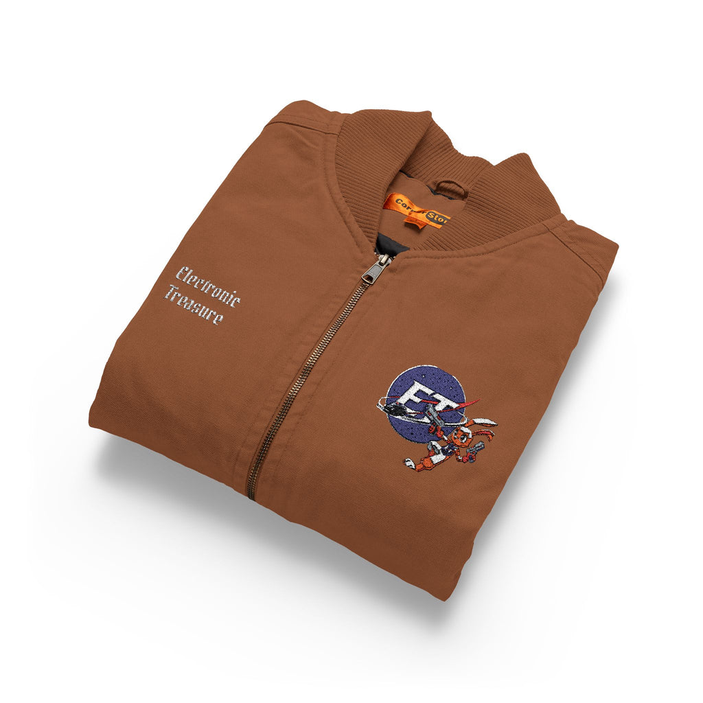 Electronic Treasure x CornerStone Washed Duck Cloth Vest | Custom Embroidered Enzo Mascot | Personalized Workwear Streetwear Vest | Anime Work Vest