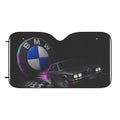 BMW Retro Car Sunshade — Front Windshield Sun Shade with Classic 5-Series Design