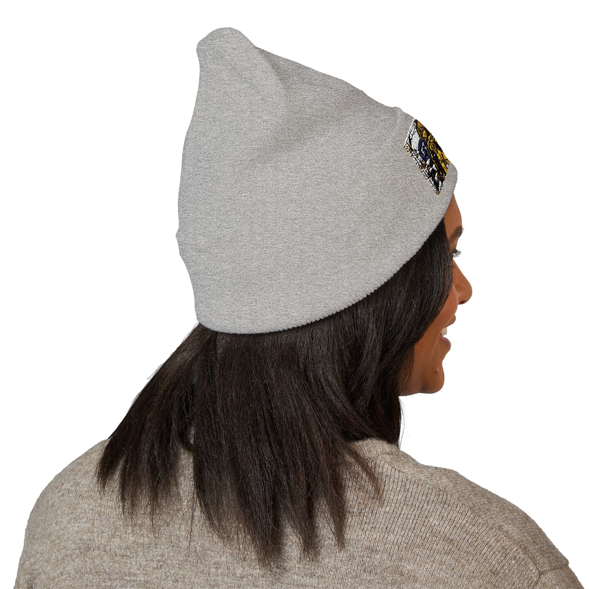Yellow Haired Racer Embroidered Cuffed Beanie | Anime Racing Winter Hat | BMW Anime Streetwear Beanie | Vocaloid Car Club Knit Hat