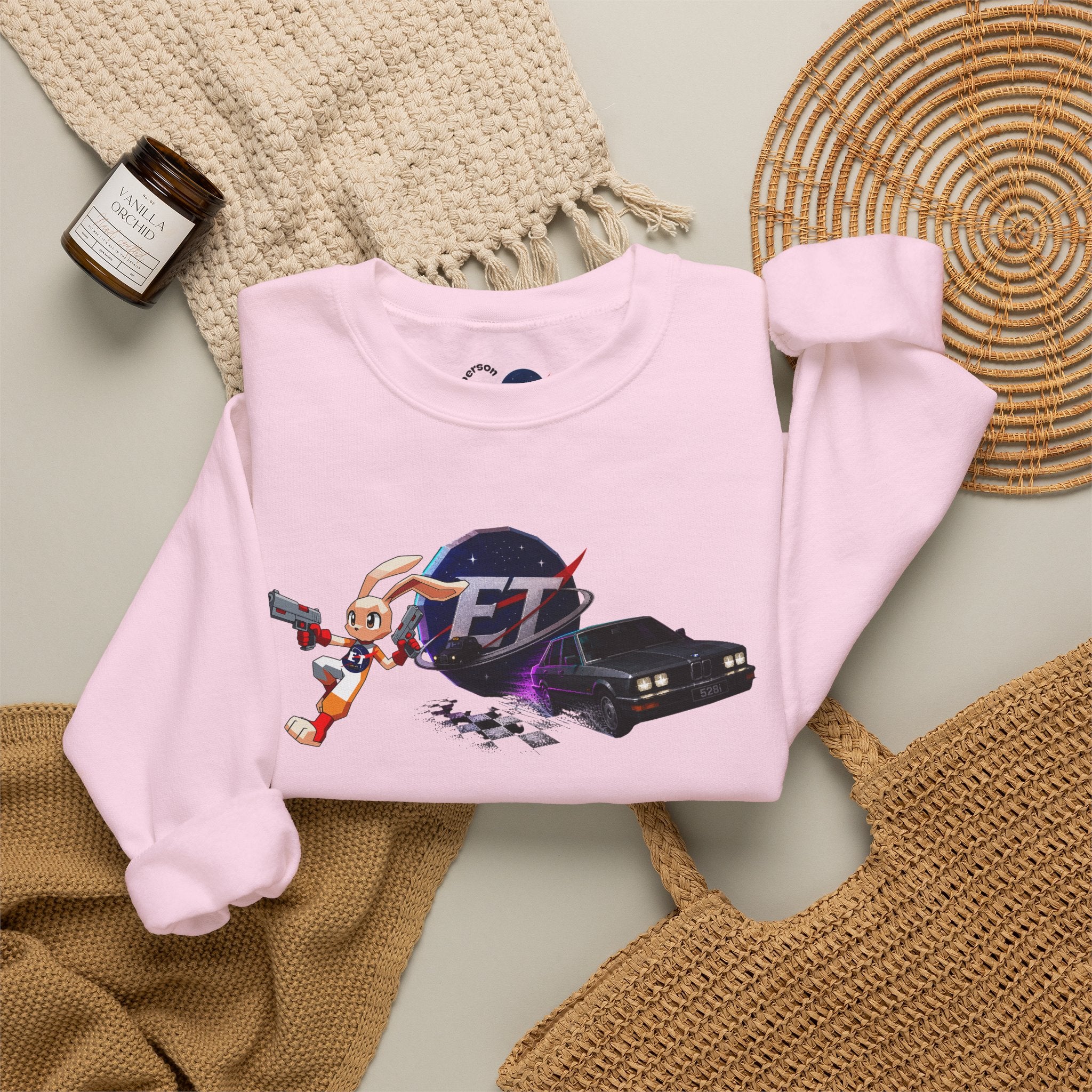 Retro Racer Anime Sweatshirt | Vaporwave JDM Car Graphic Crewneck | Y2K Streetwear Pullover | Unisex Racing Anime Print