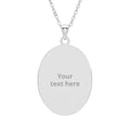 Engravable Oval Pendant Necklace — Personalized "Your text here" Keepsake
