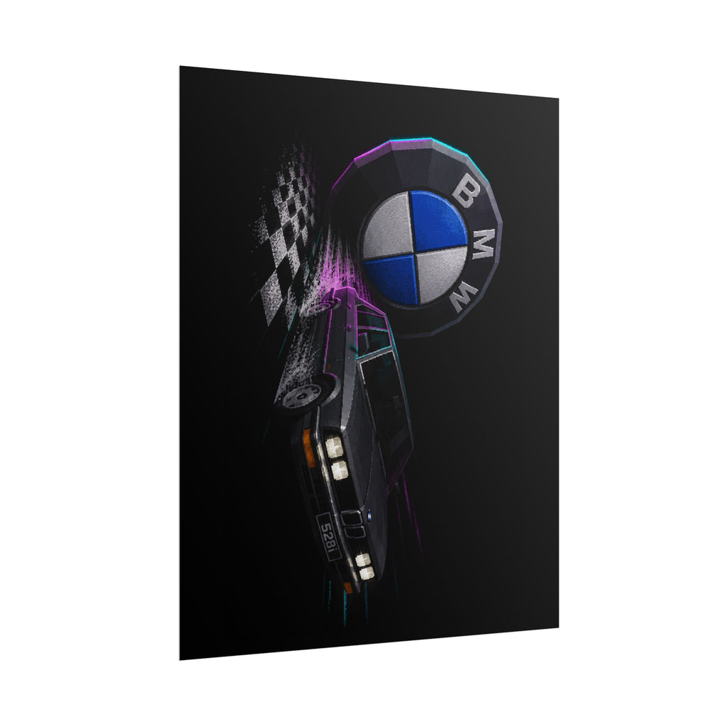 BMW Neon Drift Poster