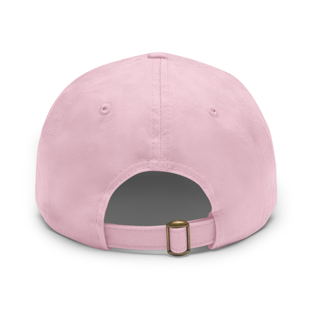 Electronic Treasure Dad Hat – Enzo Mascot Rectangular Leather Patch Cap