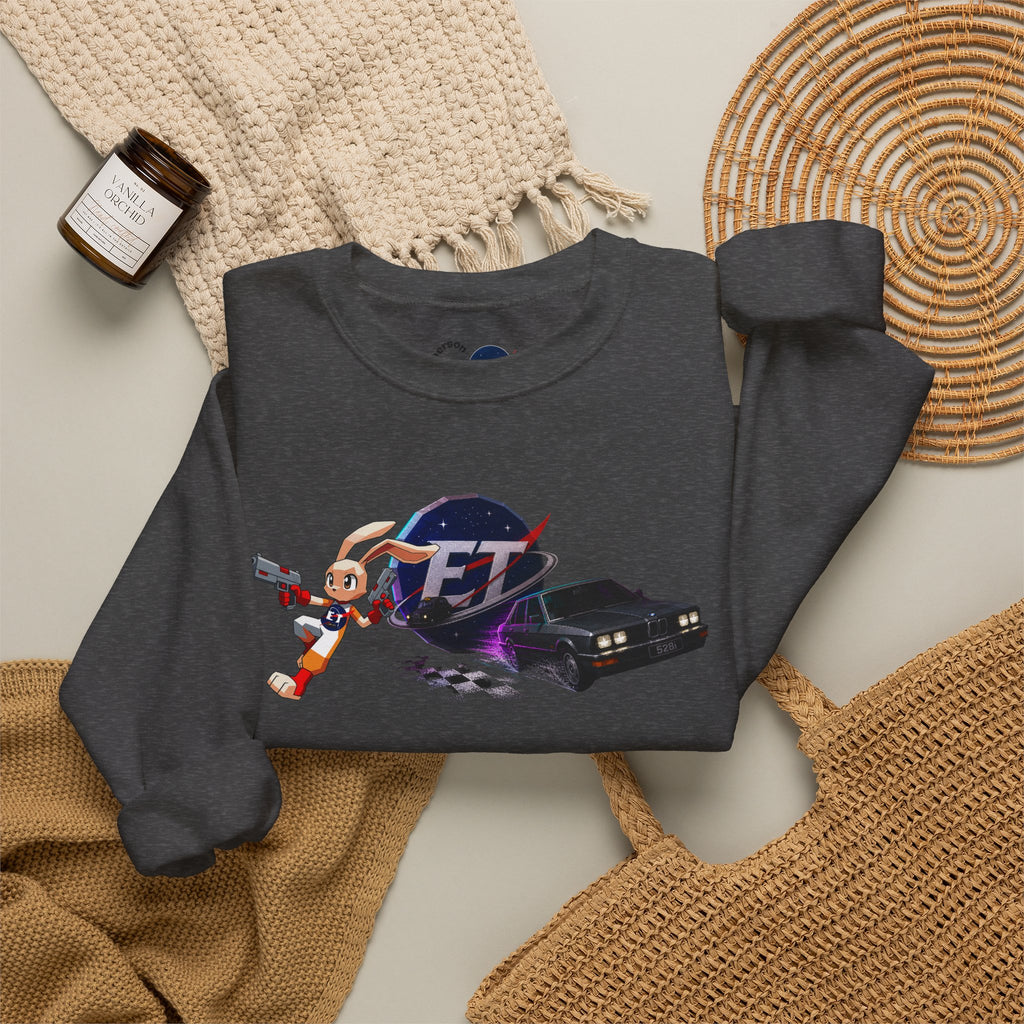 Retro Racer Anime Sweatshirt | Vaporwave JDM Car Graphic Crewneck | Y2K Streetwear Pullover | Unisex Racing Anime Print