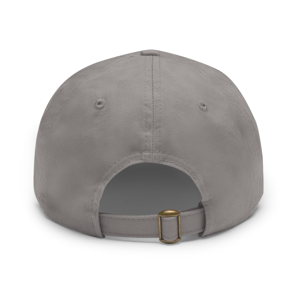 Electronic Treasure Dad Hat – Enzo Mascot Rectangular Leather Patch Cap