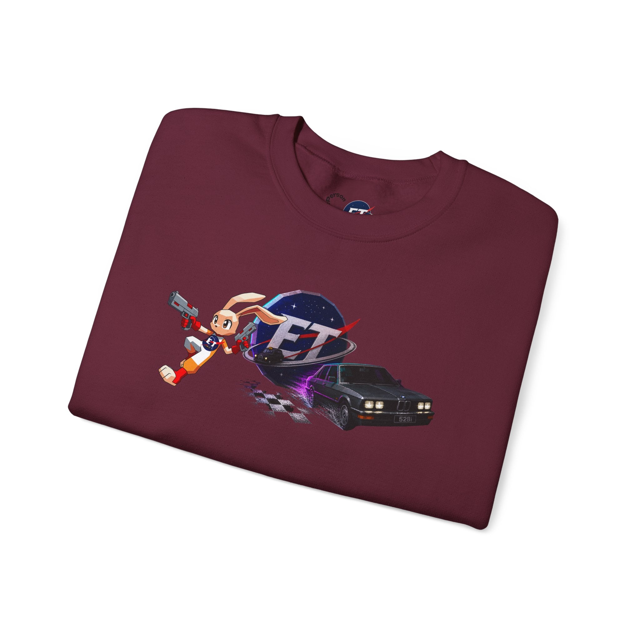 Red Retro Racer Anime Sweatshirt | Vaporwave JDM Car Graphic Crewneck | Y2K Streetwear Pullover | Unisex Racing Anime Print