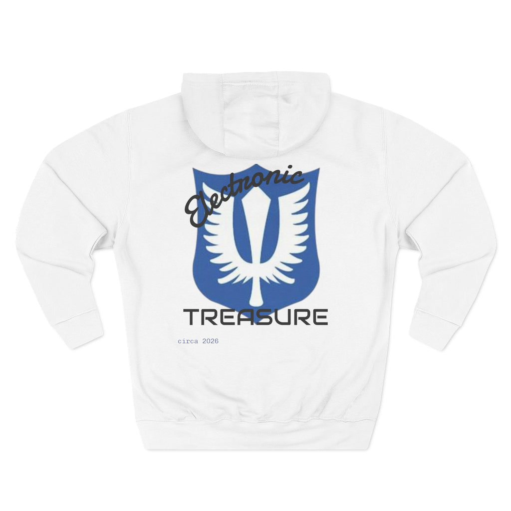 Griffith-Themed Fleece Hoodie — Electronic Treasure Graphic