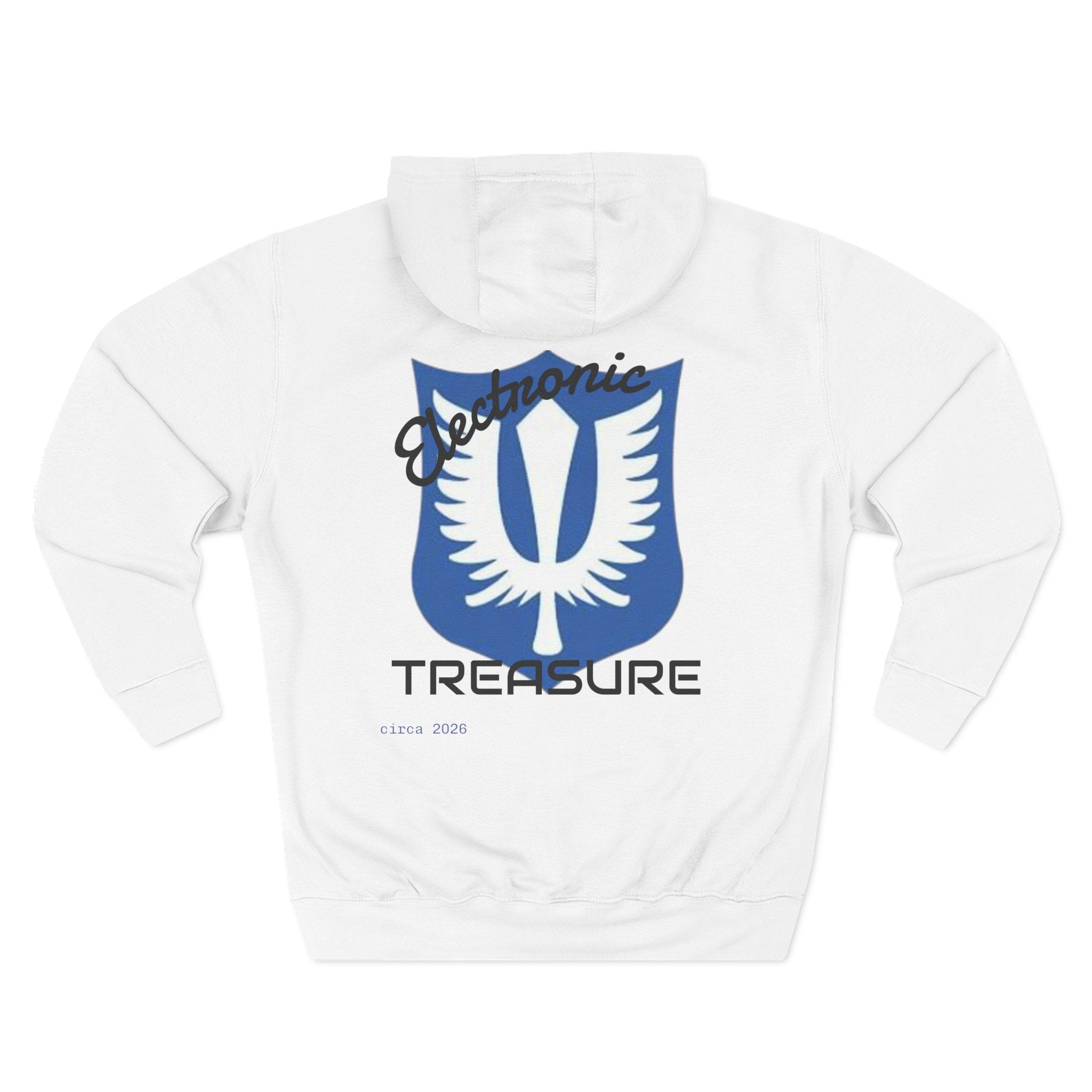 Griffith-Themed Fleece Hoodie — Electronic Treasure Graphic