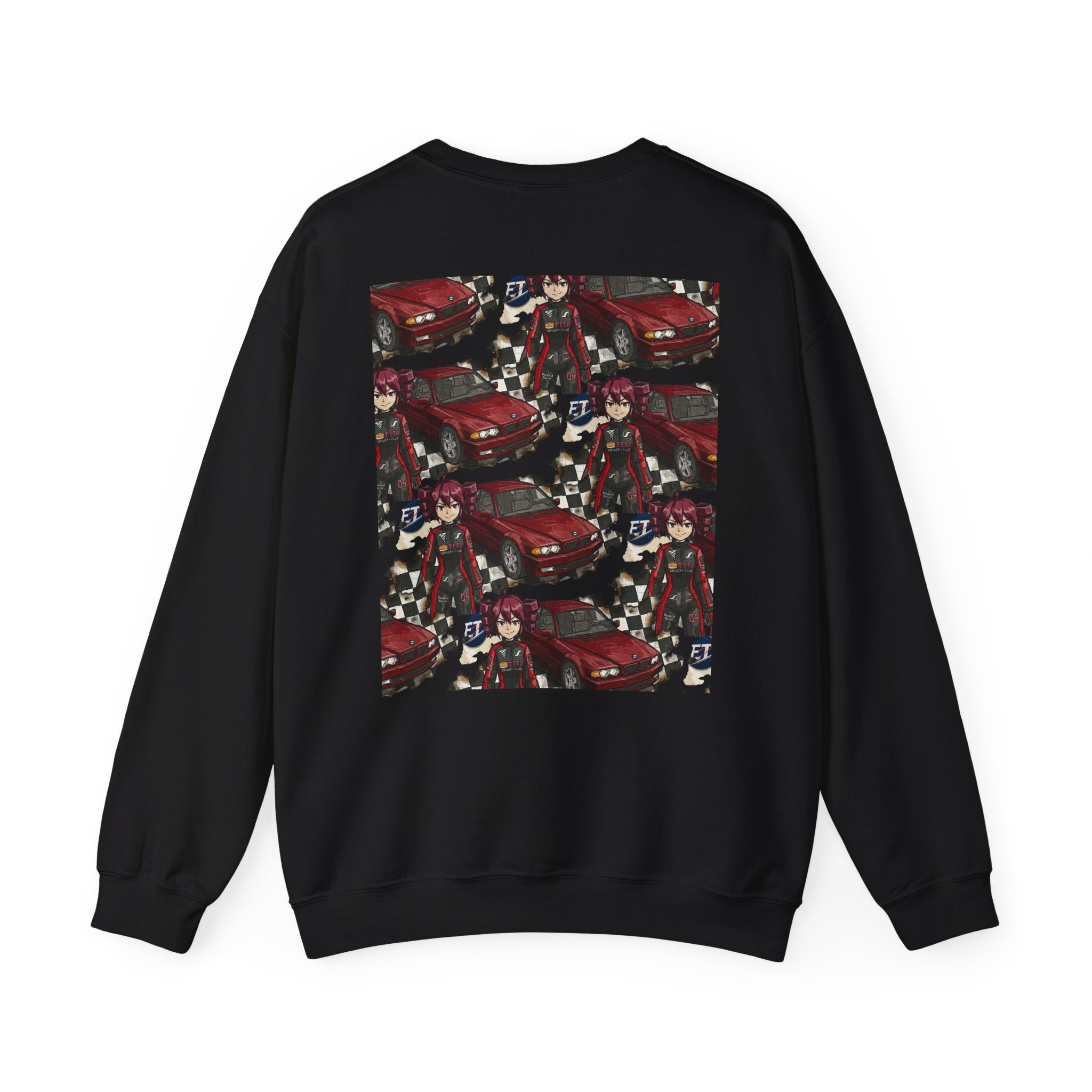 Red Retro Racer Anime Sweatshirt | Vaporwave JDM Car Graphic Crewneck | Y2K Streetwear Pullover | Unisex Racing Anime Print