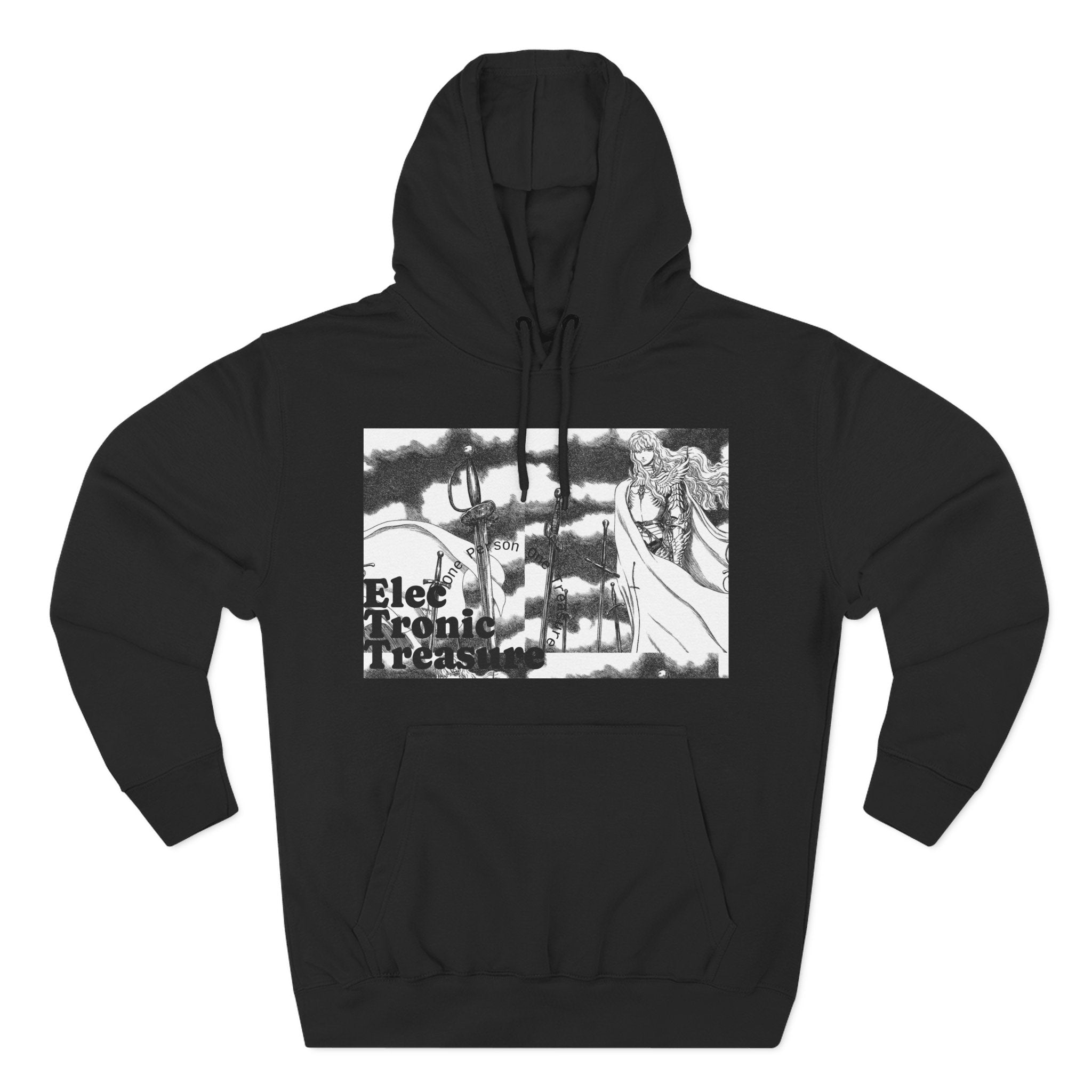 Griffith-Themed Fleece Hoodie — Electronic Treasure Graphic