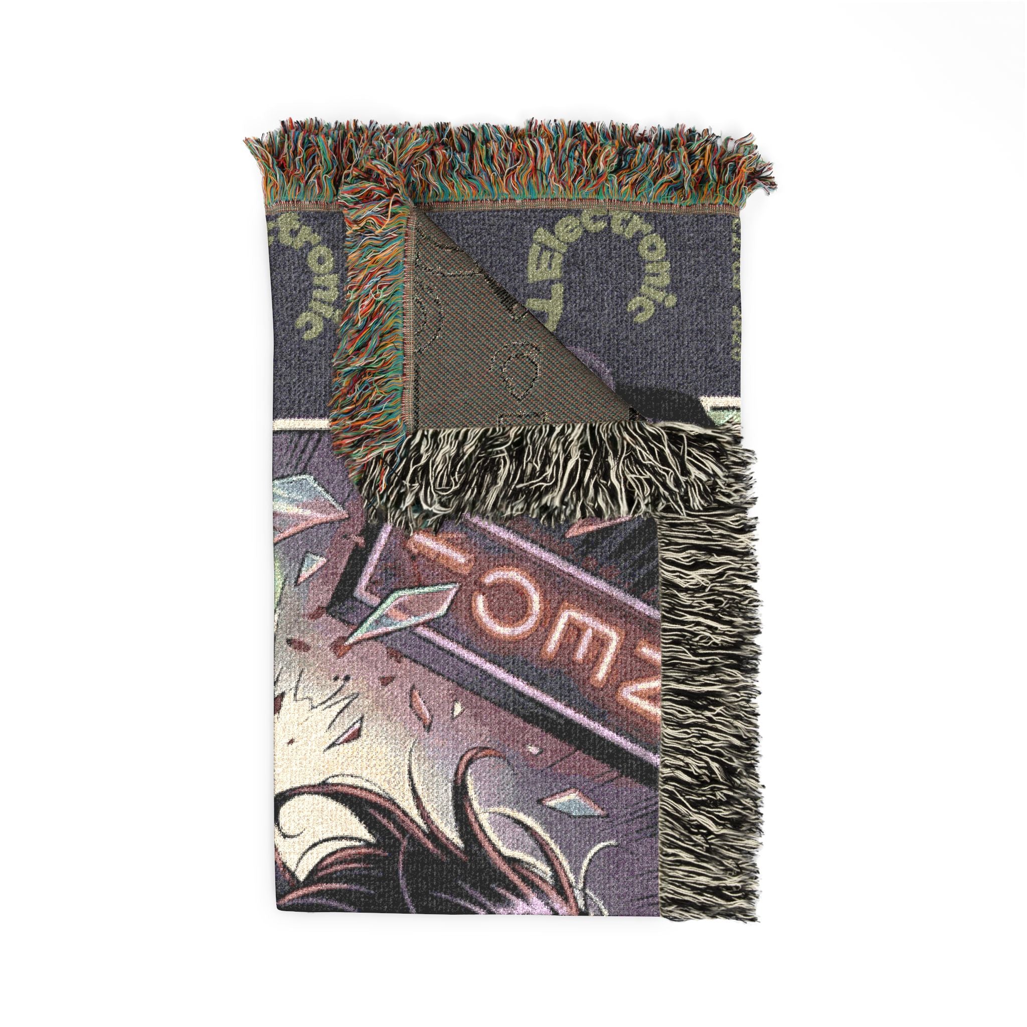 The Shadow Wit Noir Manga Woven Blanket — Gothic Pulp Detective Throw